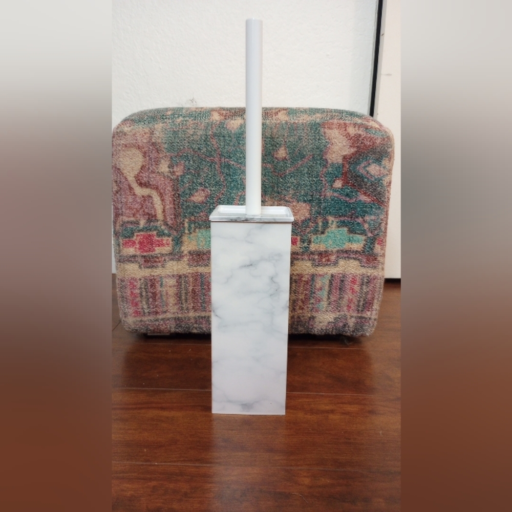 New Toilet brush and case, marble graphic